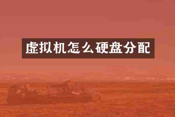 虚拟机怎么硬盘分配
