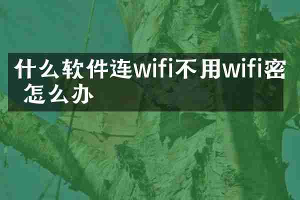 什么软件连wifi不用wifi密码怎么办