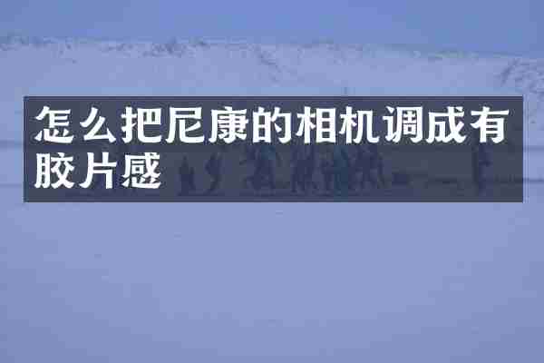 怎么把尼康的相机调成有胶片感