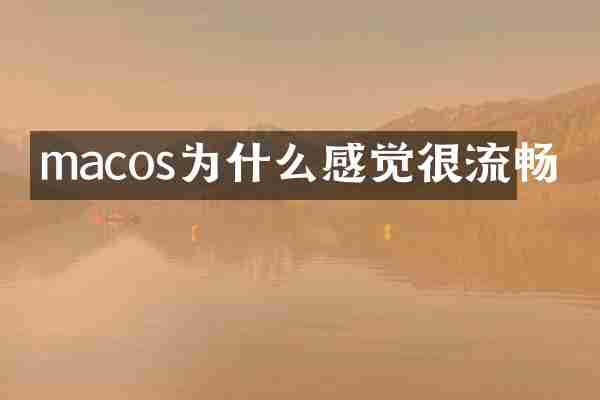 macos为什么感觉很流畅