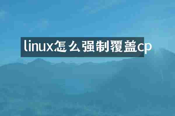 linux怎么强制覆盖cp