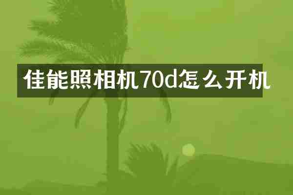 佳能照相机70d怎么开机