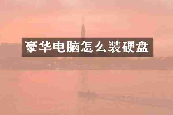豪华电脑怎么装硬盘