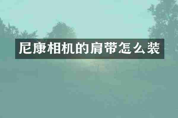 尼康相机的肩带怎么装