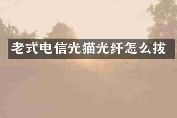 老式电信光猫光纤怎么拔