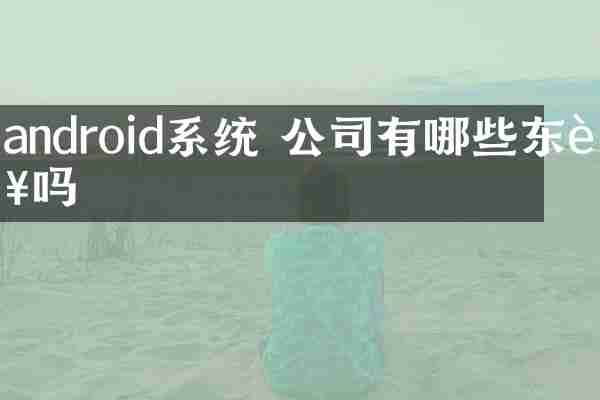 android系统 公司有哪些东西吗