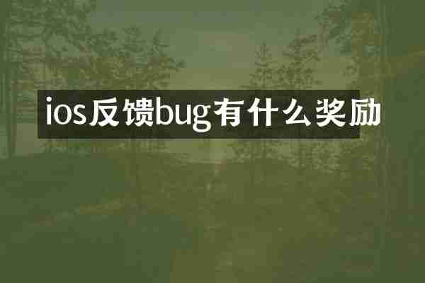 ios反馈bug有什么奖励