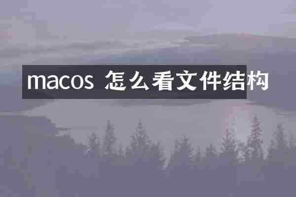 macos 怎么看文件结构