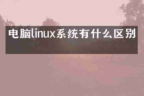 电脑linux系统有什么区别吗