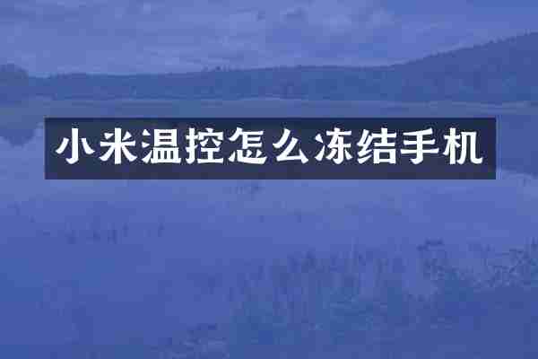小米温控怎么冻结手机