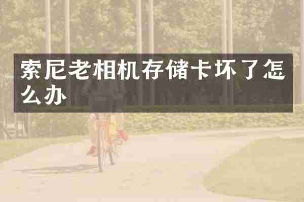 索尼老相机存储卡坏了怎么办