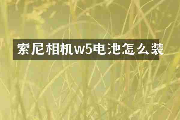 索尼相机w5电池怎么装