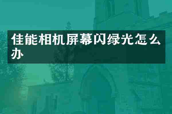 佳能相机屏幕闪绿光怎么办
