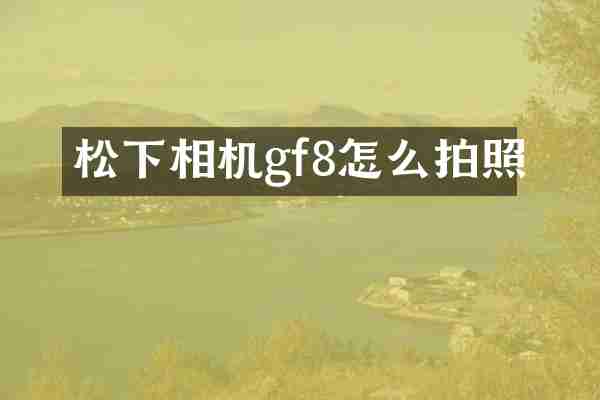 松下相机gf8怎么拍照