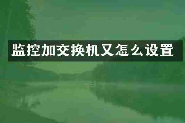 监控加交换机又怎么设置