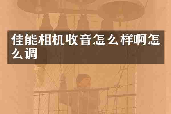 佳能相机收音怎么样啊怎么调