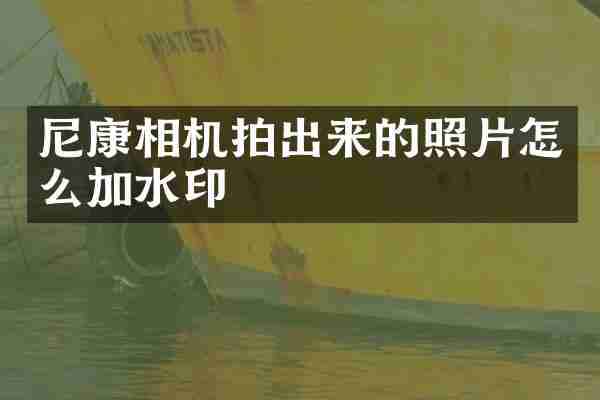 尼康相机拍出来的照片怎么加水印
