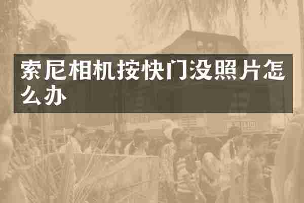 索尼相机按快门没照片怎么办