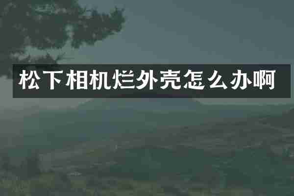 松下相机烂外壳怎么办啊