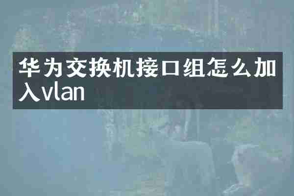 华为交换机接口组怎么加入vlan