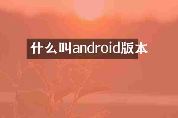 什么叫android版本