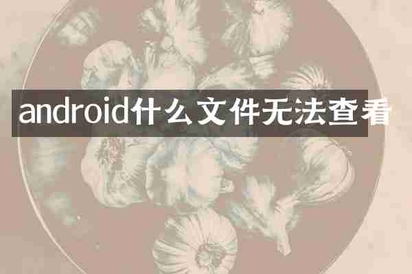 android什么文件无法查看