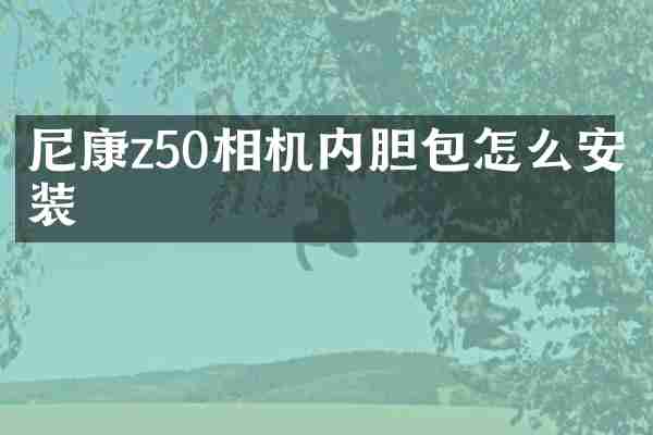 尼康z50相机内胆包怎么安装