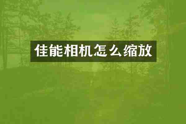 佳能相机怎么缩放
