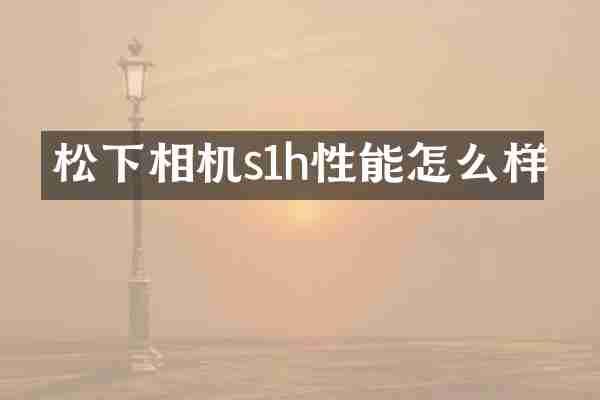 松下相机s1h性能怎么样
