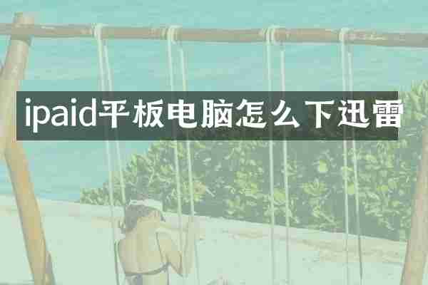 ipaid平板电脑怎么下迅雷