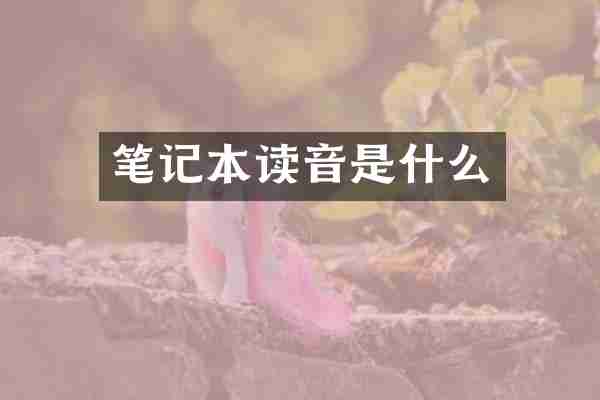 笔记本读音是什么
