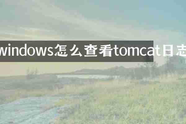 windows怎么查看tomcat日志