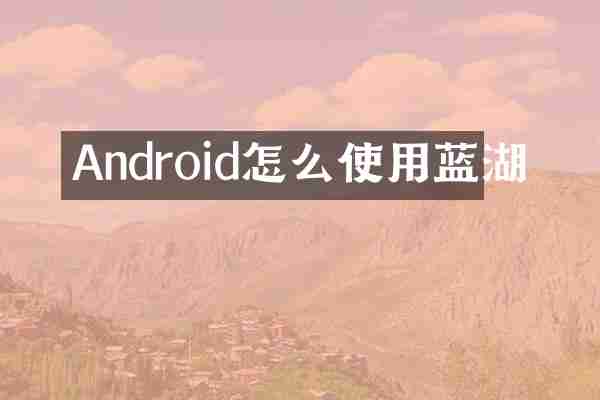 Android怎么使用蓝湖