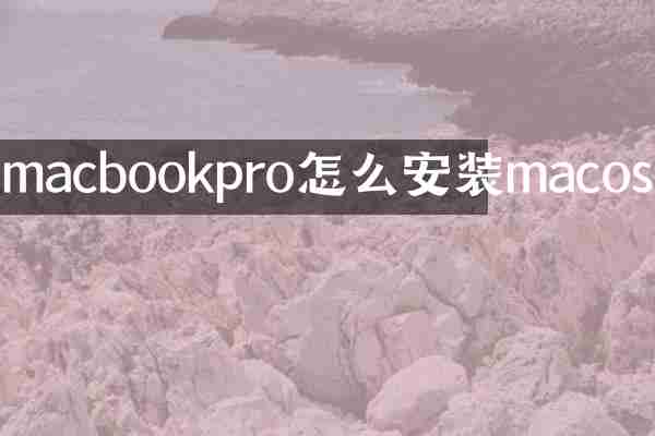 macbookpro怎么安装macos