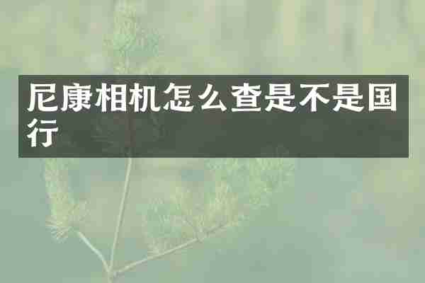尼康相机怎么查是不是国行