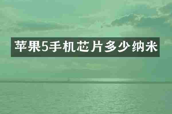 苹果5手机芯片多少纳米