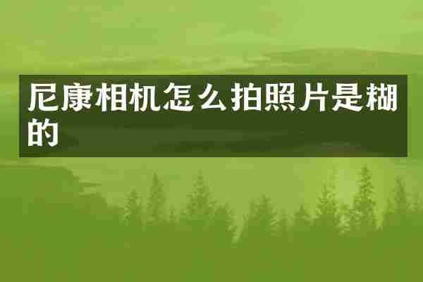 尼康相机怎么拍照片是糊的