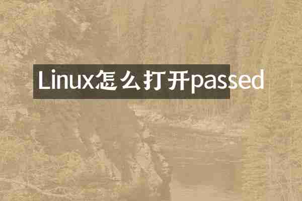 Linux怎么打开passed