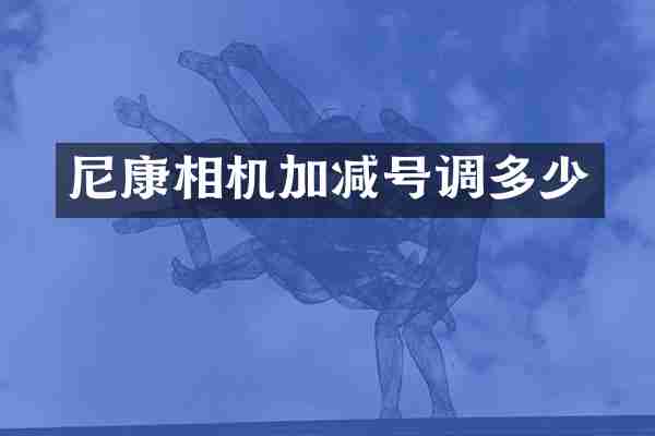 尼康相机加减号调多少