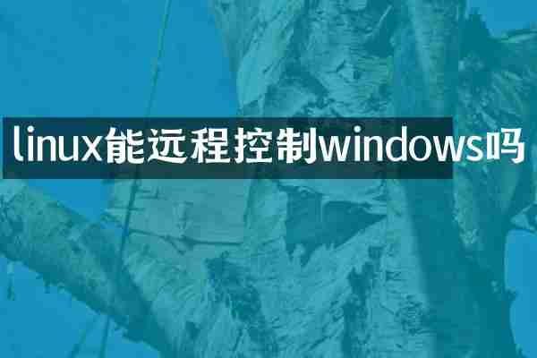 linux能远程控制windows吗
