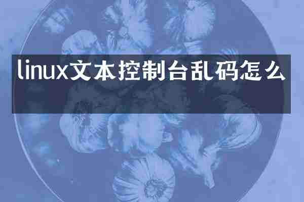 linux文本控制台乱码怎么办
