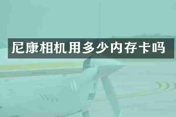 尼康相机用多少内存卡吗