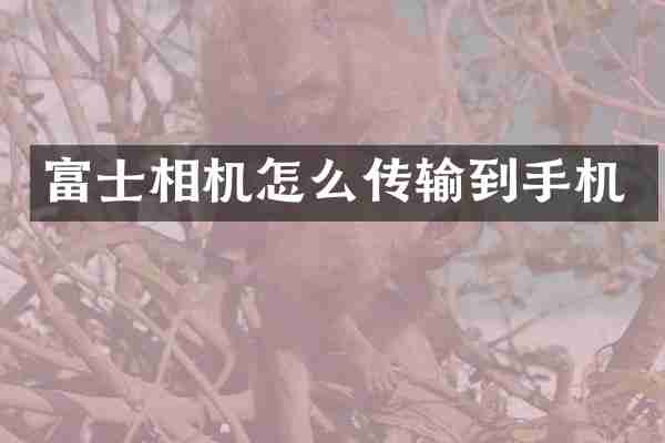 富士相机怎么传输到手机