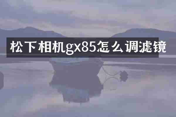 松下相机gx85怎么调滤镜