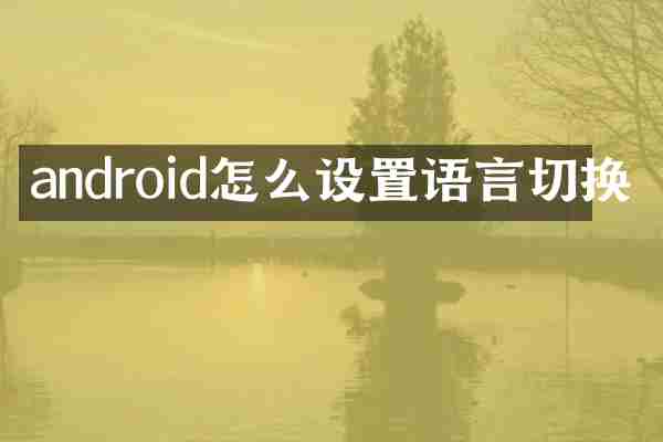 android怎么设置语言切换