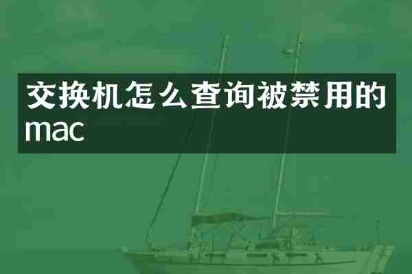 交换机怎么查询被禁用的mac