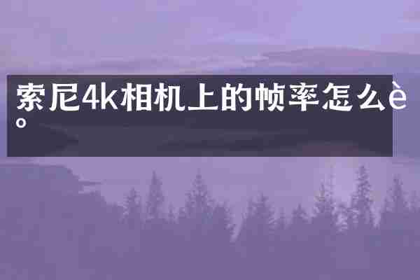 索尼4k相机上的帧率怎么调