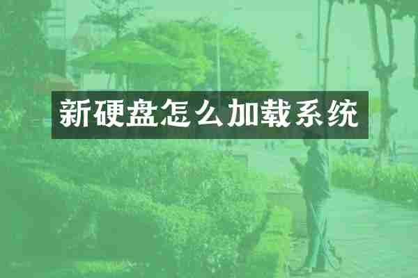 新硬盘怎么加载系统
