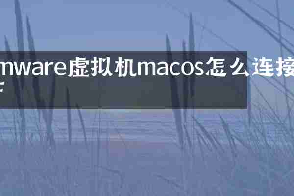 vmware虚拟机macos怎么连接蓝牙