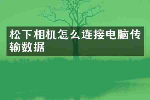 松下相机怎么连接电脑传输数据